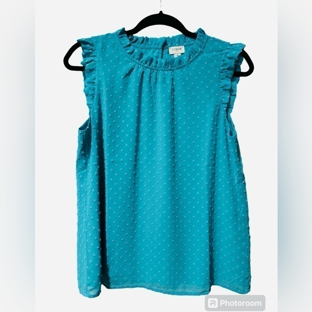 J. Crew Sleeveless Blouse Womens Size Small Swiss Dot